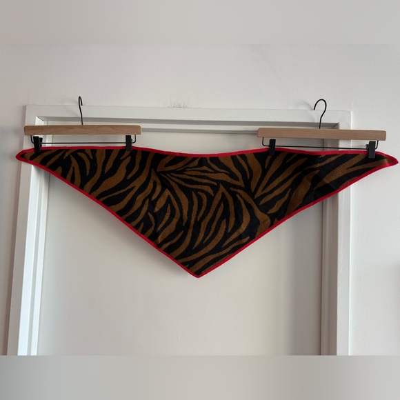 Claire V Accessories - Claire V Wool Triangular Scarf Tiger Print New With Box